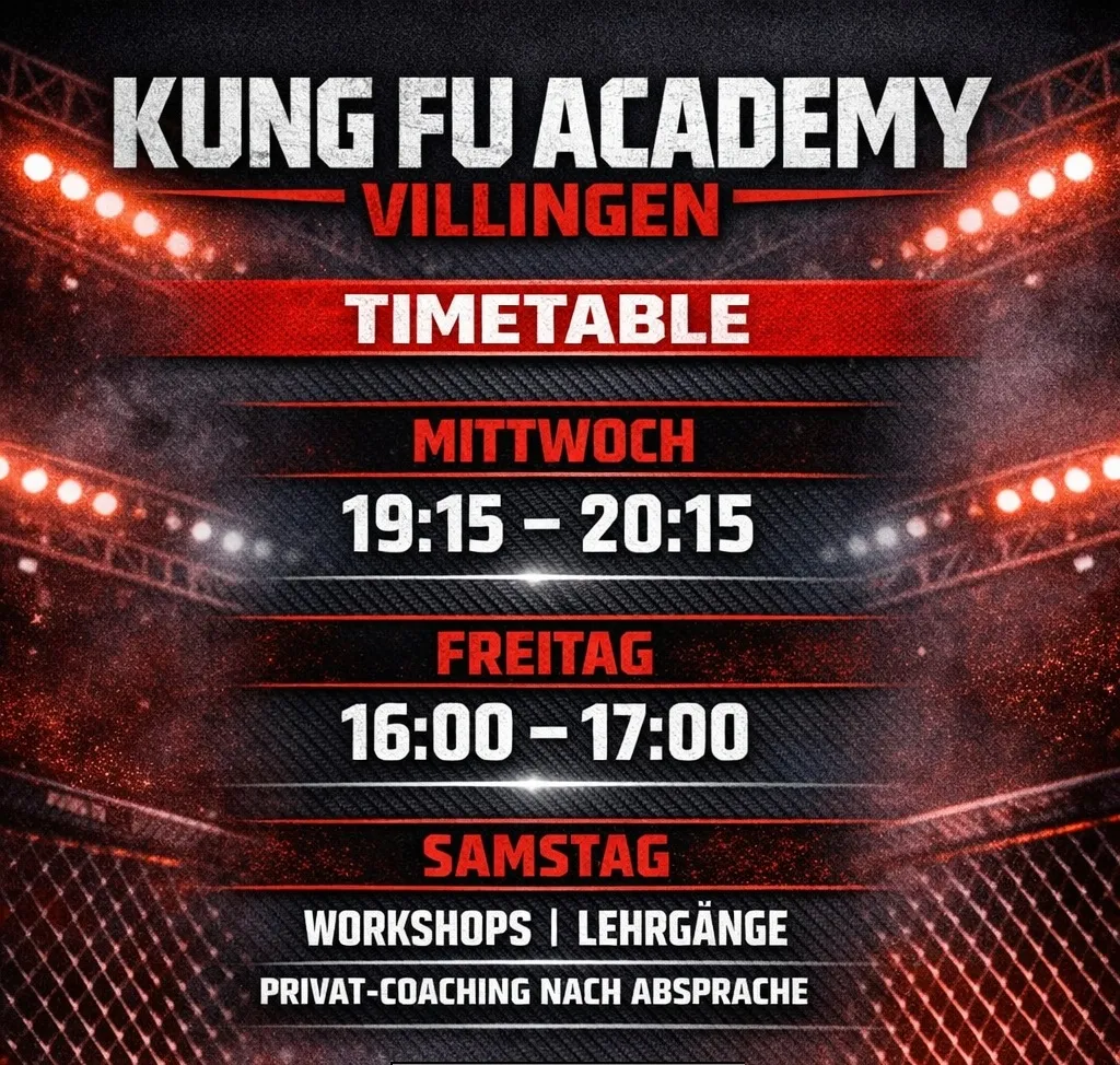 TIMETABLE - TRAININGSZEITEN